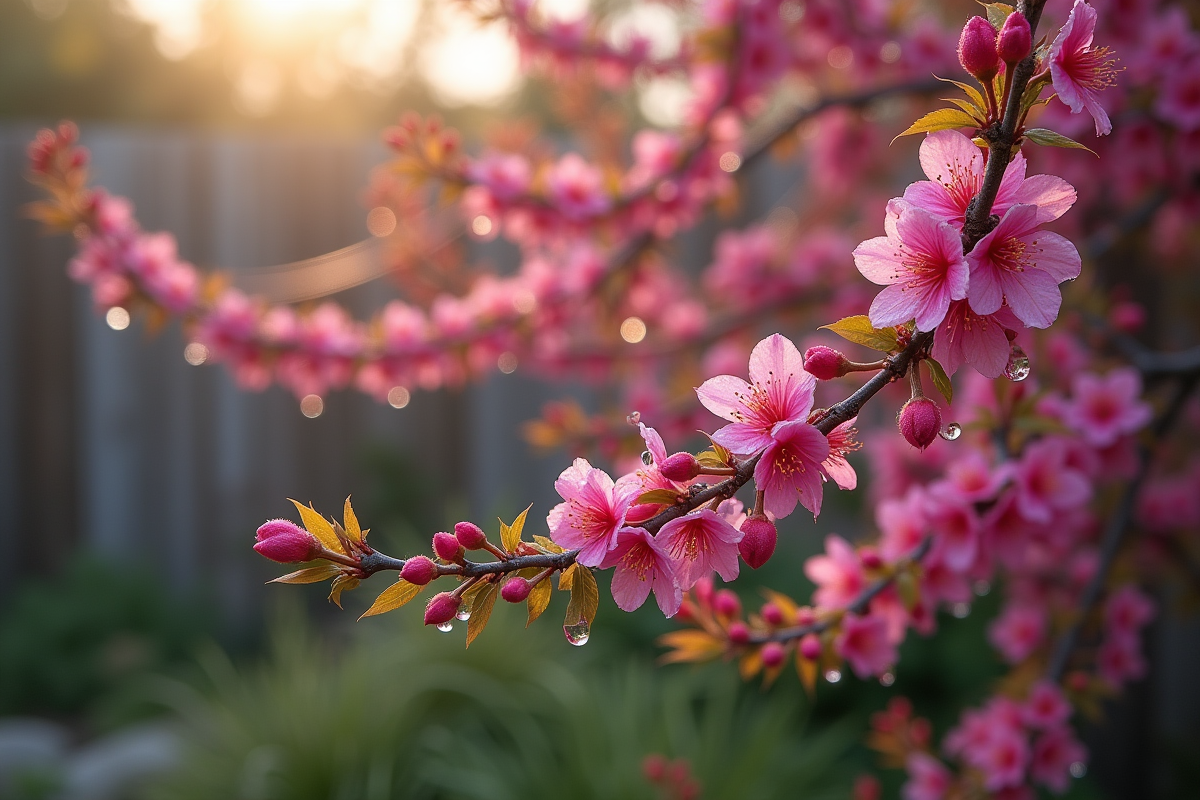 fleurs roses